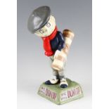 Later original Dunlop Caddy golf ball advertising figure – lightweight hollow cast mounted on