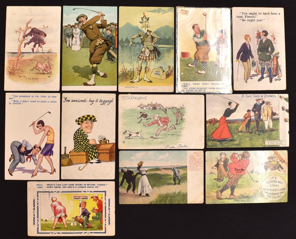 Collection of original humorous and other related golfing postcards from the early 1900s up to 1930s - Image 2 of 2