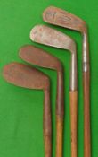 4x various irons – Fife Golf Co Castle Brand mashie, Vertex mashie, Forgan Scotia mashie niblick and