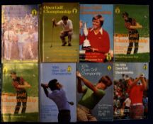 Collection of late 1970/80s Open Golf Championship programmes (9) - 1977 Turnberry (Tom Watson) 1978