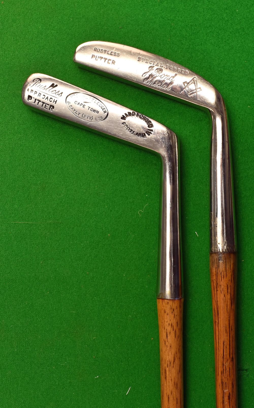 2x Interesting Putters - Hooking St Ledger and Bayley Cape Town Approach Putter with wide sole and