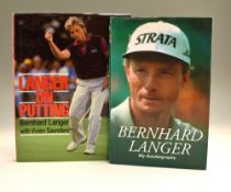 Langer, Bernhard golf books signed (2) - “My Autobiography” 1st ed 2002 signed on publishers