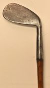 Interesting Tom Stewart Celtic style driving iron - elliptical shape and stamped Harry Brown