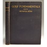 Dunn, Seymour “Golf Fundamentals” 1st ed 1930 – Lake Placid and printed privately by the