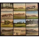 Collection of American Golf Course and Golf Club postcards in the Pinehurst region from early
