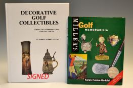 2x good Golf Collecting Reference Books one signed – incl Shirley and Jerry Sprung signed “