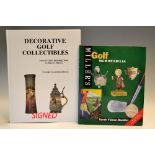 2x good Golf Collecting Reference Books one signed – incl Shirley and Jerry Sprung signed “