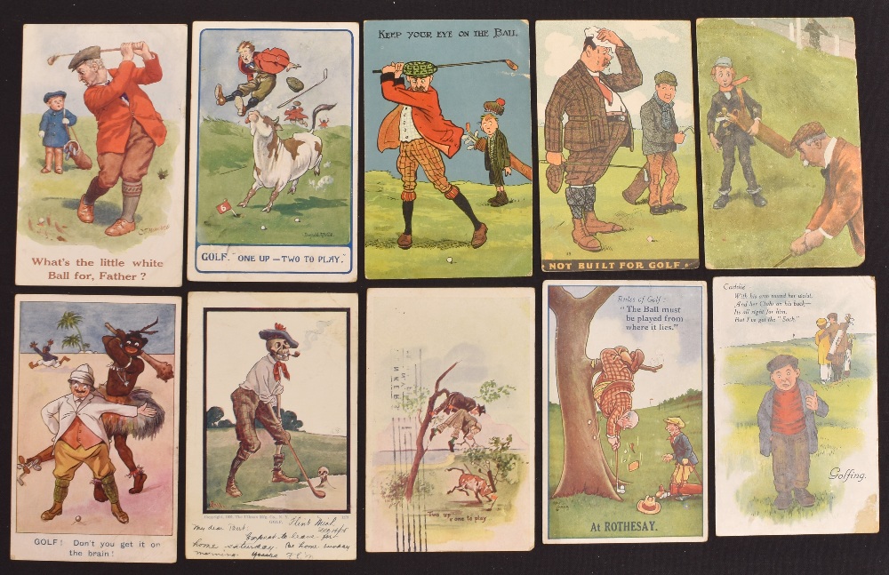 Collection of early comic and humorous golfing postcards from c1904 to 1926 (34) – incl Fred - Image 4 of 4