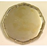 1965 The Gallaher Ulster Open Professional Golf Championship silver presentation winners salver -