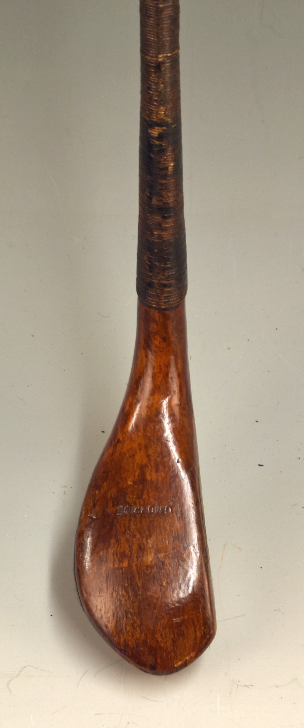 G Morrice late long nose dark stained scare neck driver – with hair grain crack to the face and