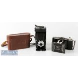 Agfa Billy Folding camera with leather case and strap plus another Agfa folding camera (2)