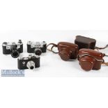 Selection of Corfield Periflex cameras to include Periflex I 512149 with Lumar f=50mm 1:3.5 lens,