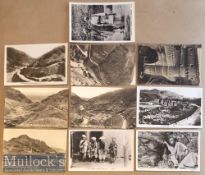 Collection of (10) real photo & printed postcards of the N.W.F.P., India c1900s Set includes views
