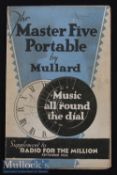 The Master Five Portable By Mullard 1928 Catalogue Illustrating and extensively detailing this 5