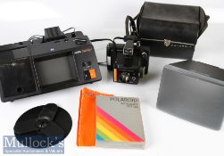 Agfa Family Film Projector with Polaroid Accessory Set 186, plus a Super Colour Swinger Polaroid