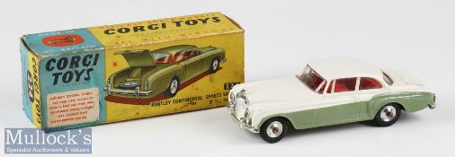 Corgi Toys Diecast 224 Bentley Continental Sports Saloon in white and green with red interior,