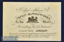 Crystal Palace Exhibition - Richard Atkinson & Co. Poplin Manufacturers To The Queen, 31, College