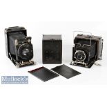 Voigtlander Berghell folding camera with 1:4,5 f=15cm No639273 Heliar lens, compur shutter, plus