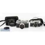 Yashica Electro 35 G rangefinder 35mm camera marked 90125744 with Yashica 1:1.7 f=45mm lens and