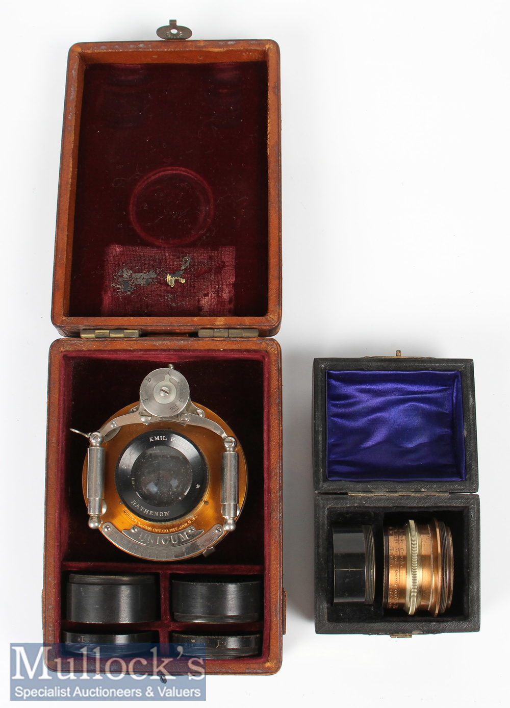 Emil Busch Rathenow Unicum Lens and Shutter with 4x lenses marked I, HI, II, II HIII, with marked - Image 3 of 3
