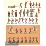 Metal / Lead military figures includes marching band, sizes 4.5-7cm approx. some horseback noted,