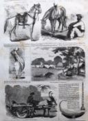 India And Punjab – Sketches of Native Life in India and Sikh Horse, 1858 An original ILN wood