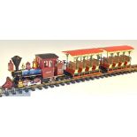 Lehmann Gross Bahn The Big Train G Gauge 29130 Grizzly Flats Set Rail Road with Steam loco Chloe,