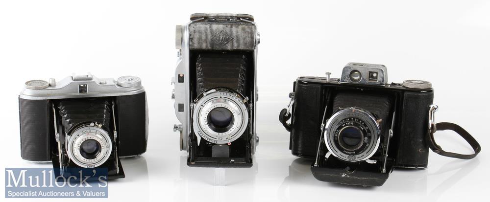 Agfa Isolette folding camera with Agnar 1:4,5/85, vario shutter, plus Agfa Record III camera with