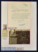 Patrick Moore Autographed Typed Letter dated March 20, signed in ink with details ‘Received Mar