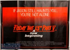 Original Movie / Film Posters (2) Friday the 13th Part V (folded) measures 39 by 30 inches, with