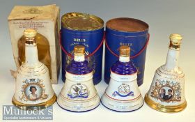 Bell’s Finest Scotch Whisky Royal Porcelain Decanters to include 1986 60th Birthday of Her Majesty