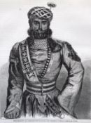 India And Punjab – Meer Heidayut Ali, Rissaldar (Native Captain), 1858 An original ILN wood