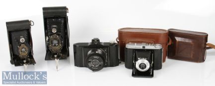 Kodak No 2A Autographic Brownie folding camera marked 21822 and 11206 to the label, plus a Kodak