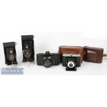 Kodak No 2A Autographic Brownie folding camera marked 21822 and 11206 to the label, plus a Kodak