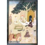 India & Punjab – Guru Nanak Miniature A fine large Sikh school miniature of Guru Nanak seated