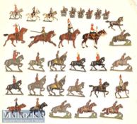 Metal / Lead military figures on horseback selection mixed sizes, some riders removable, with