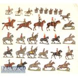 Metal / Lead military figures on horseback selection mixed sizes, some riders removable, with