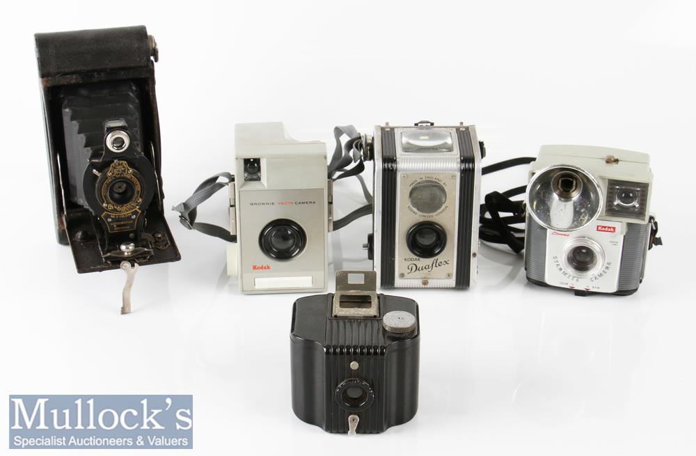 Kodak No2 Autographic Brownie folding camera with ball bearing shutter NoA-120 to reverse,