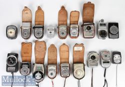 Various vintage camera light / exposure meters such as Stitz M40, Sekonic, Ambassador, Kalimar,