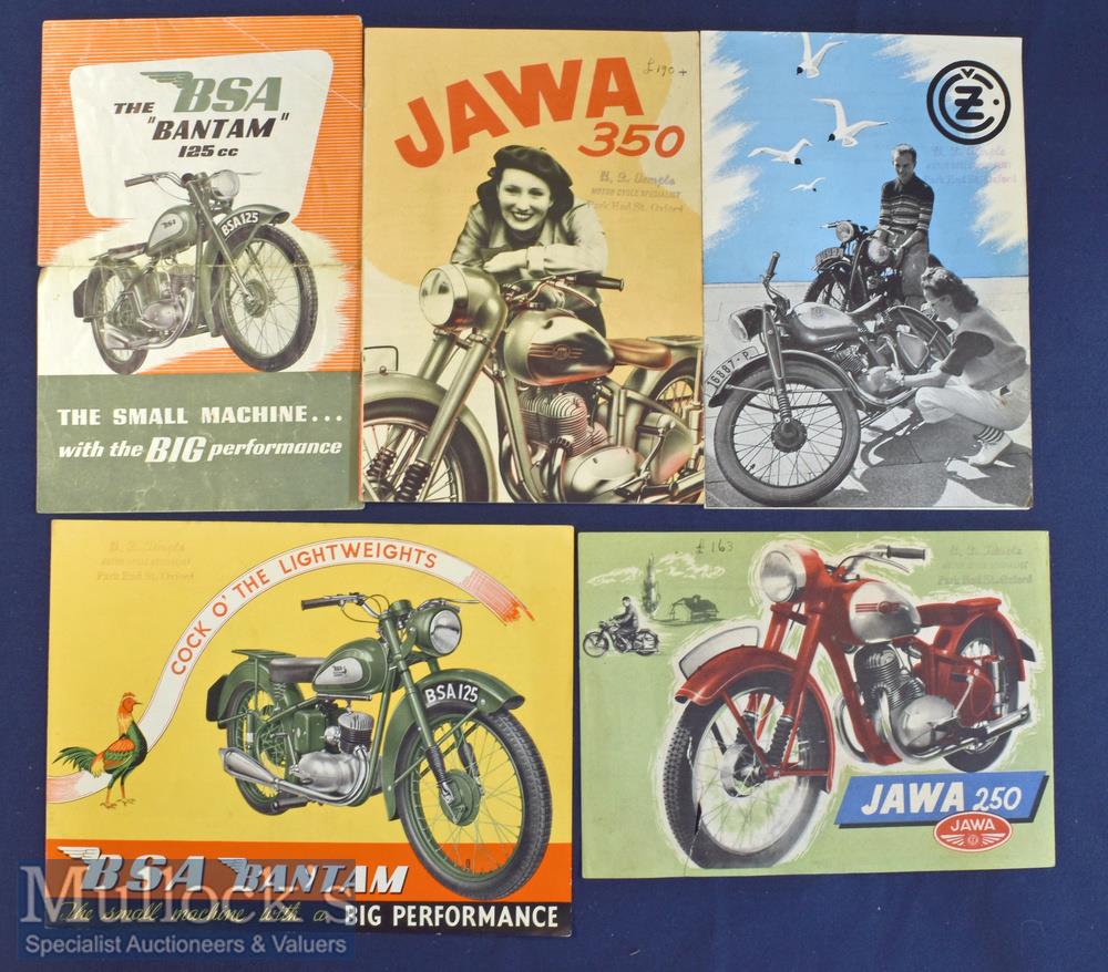 BSA Bantam 125 cc 1949 Brochure A 4 page brochure illustrating and detailing with prices this