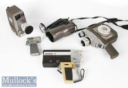 Selection of vintage Cine/Movie cameras to include Kyocera Yashica Samurai X3.0 with flash, action