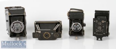 Various vintage folding cameras to include Houghtons Limited Ensign Ensignette No 2 f22, Contessa