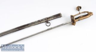 Japanese Officers / General Parade Dress Sword with gilt bronze hilt with patinated bronze pierced