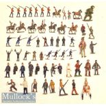 Assorted Metal / Lead figures includes military, servicemen, civilians etc, sizes 4-6cm approx. some