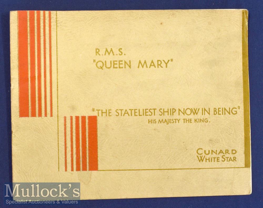 RMS Queen Mary “The Stateliest Ship Now In Being” Circa 1935-36 Brochure A very beautiful
