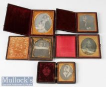 Group of 5 Victorian Daguerreotype Photographs all of women in various outfits and ages with one
