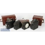 Vintage cine camera selection including Pathe 9.5mm Motocamera V58879 internally, plus a Pathe Scope