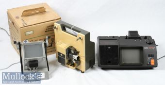 Erno E-500 Dual 8 projector in box together with Agfa Family projector, Agfa Movector B and a