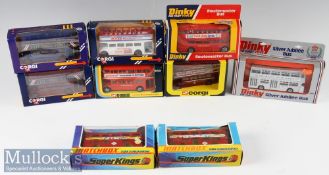 Boxed Diecast Bus Selection (9) – incl Dinky 297 Silver Jubilee Bus and 289 Routemaster Bus, 2x