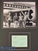 Autograph - Led Zeppelin Signed Framed Display featuring an autograph page signed by all four